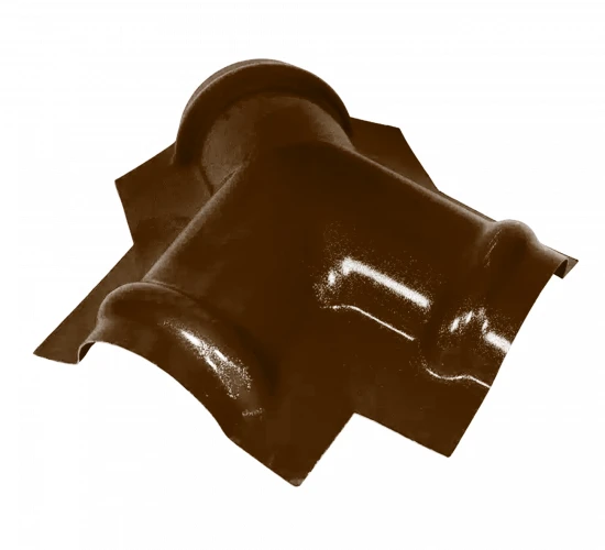 Тройник ПВЦ керемида - кафяв.png